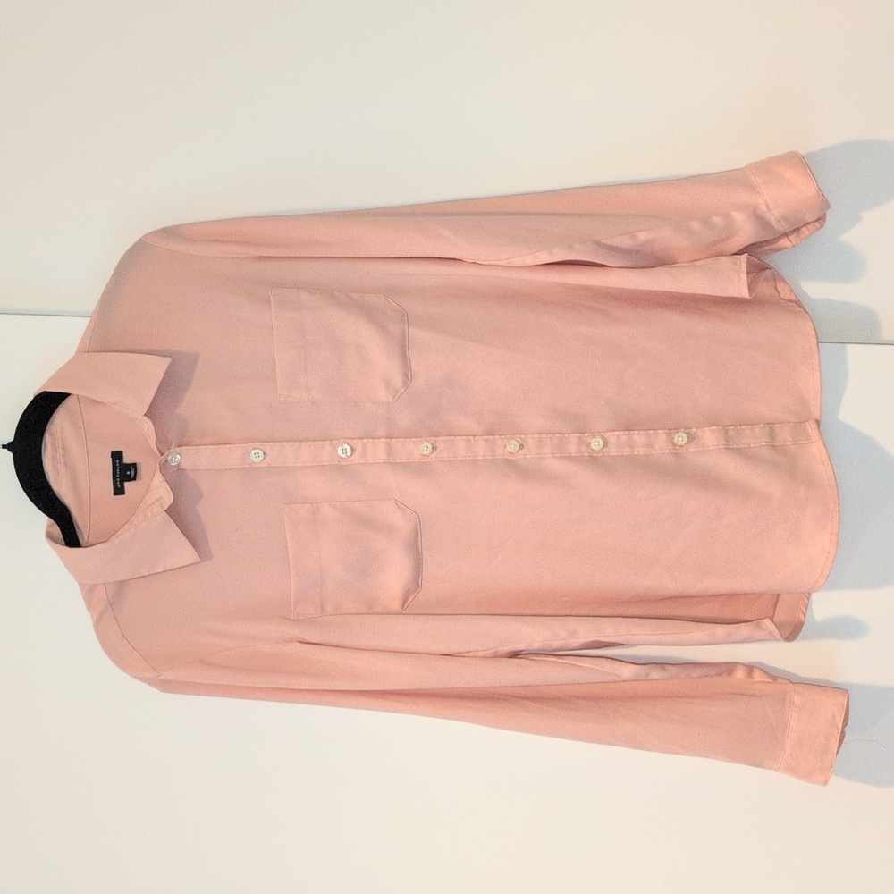 Ann Taylor Soft Pink Casual Button-Down Shirt